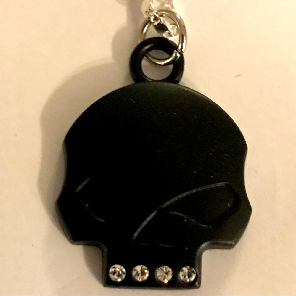 NWOT H-D Willie G Skull Charm with 16” S.S. Chain